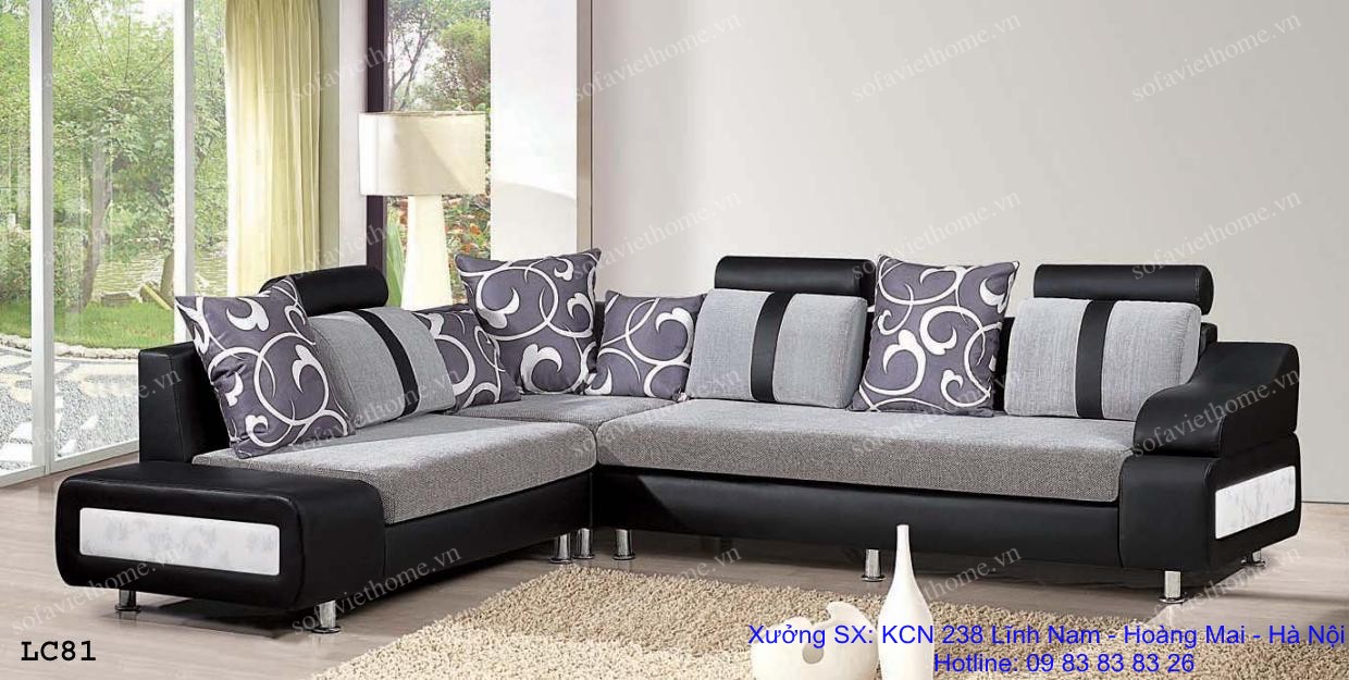 mẫu sofa góc nỉ 45